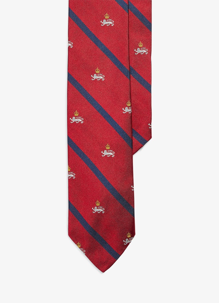 Ralph Lauren Heren Stropdas van zijde met print in de kleur Red / Rood