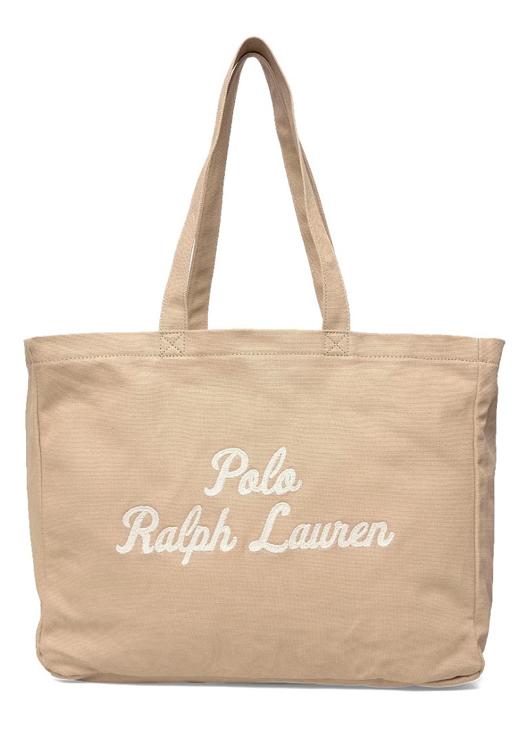 Ralph Lauren Heren Shopper met logoborduring in de kleur Creme