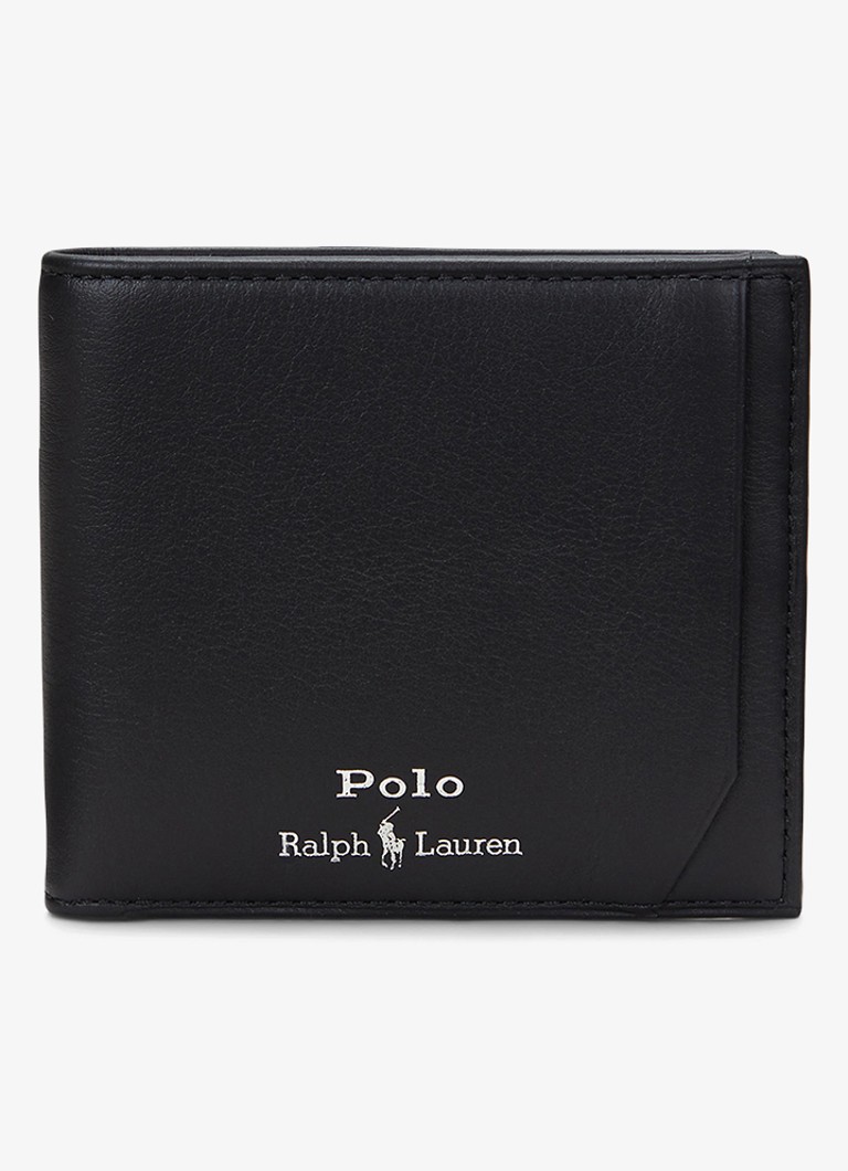 Ralph Lauren Heren Portemonnee van leer in de kleur Black / Zwart