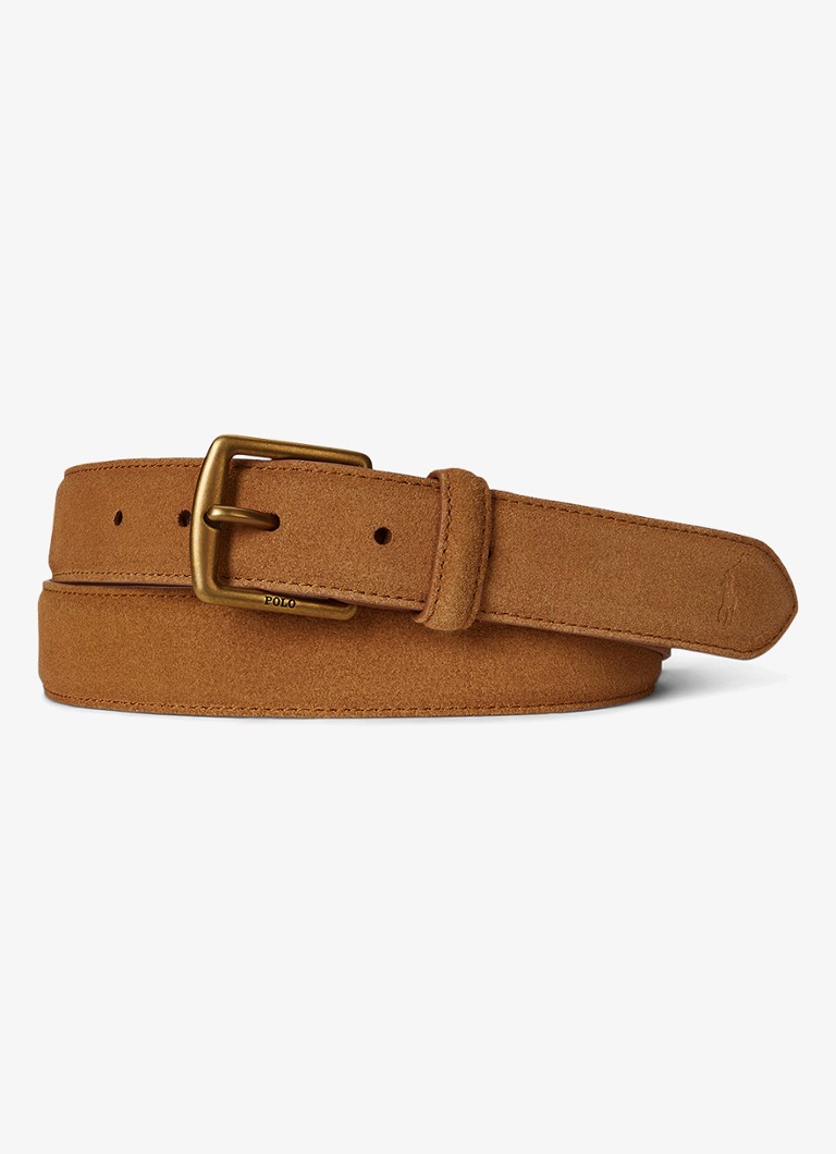 Ralph Lauren Heren Riem van leer in de kleur Tan / Camel