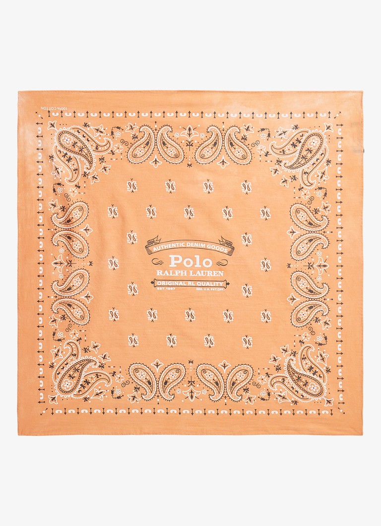 Ralph Lauren Heren Bandana met logoprint in de kleur Poppy