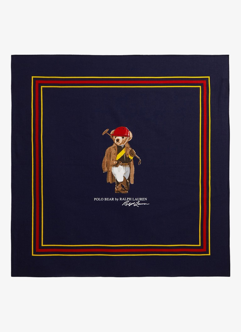 Ralph Lauren Heren Bandana met logoprint in de kleur Navy Multi / Donkerblauw