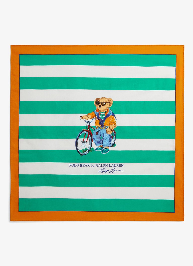 Ralph Lauren Heren Bandana met streepprint in de kleur Multi / Groen