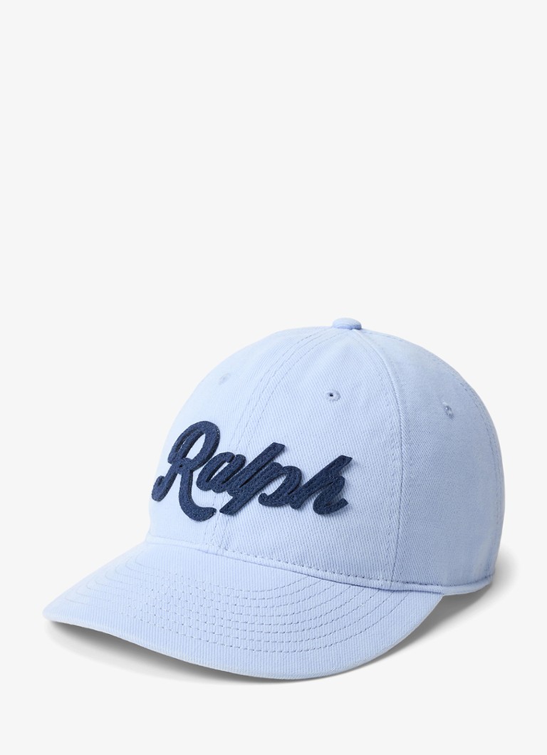 Ralph Lauren Heren Pet met logoborduring in de kleur Pebble Blue / Lichtblauw