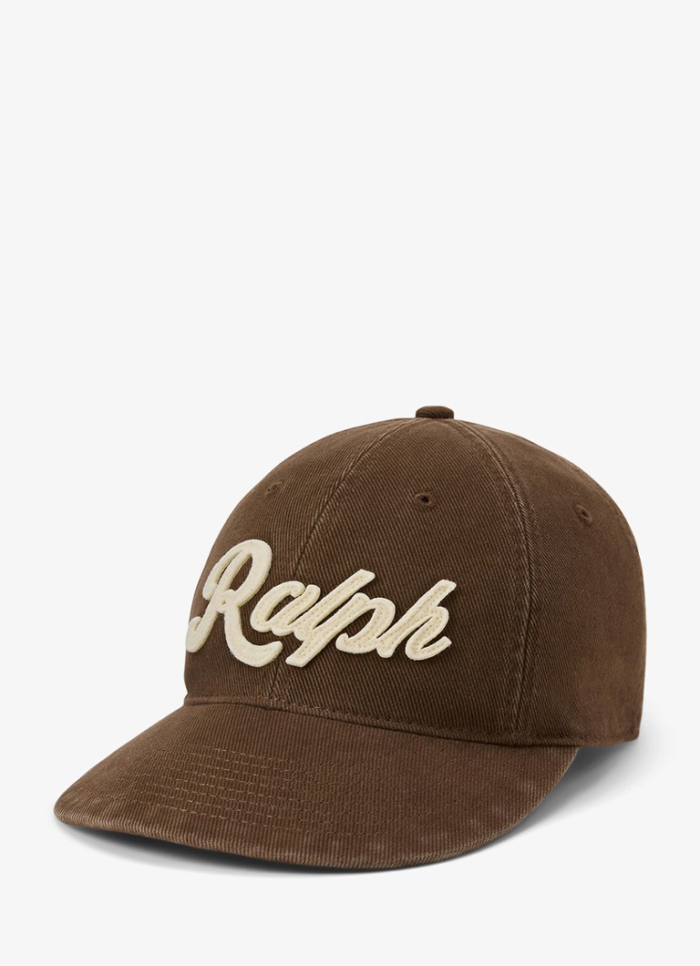 Ralph Lauren Heren Pet met logoborduring in de kleur Cooper Brown / Bruin