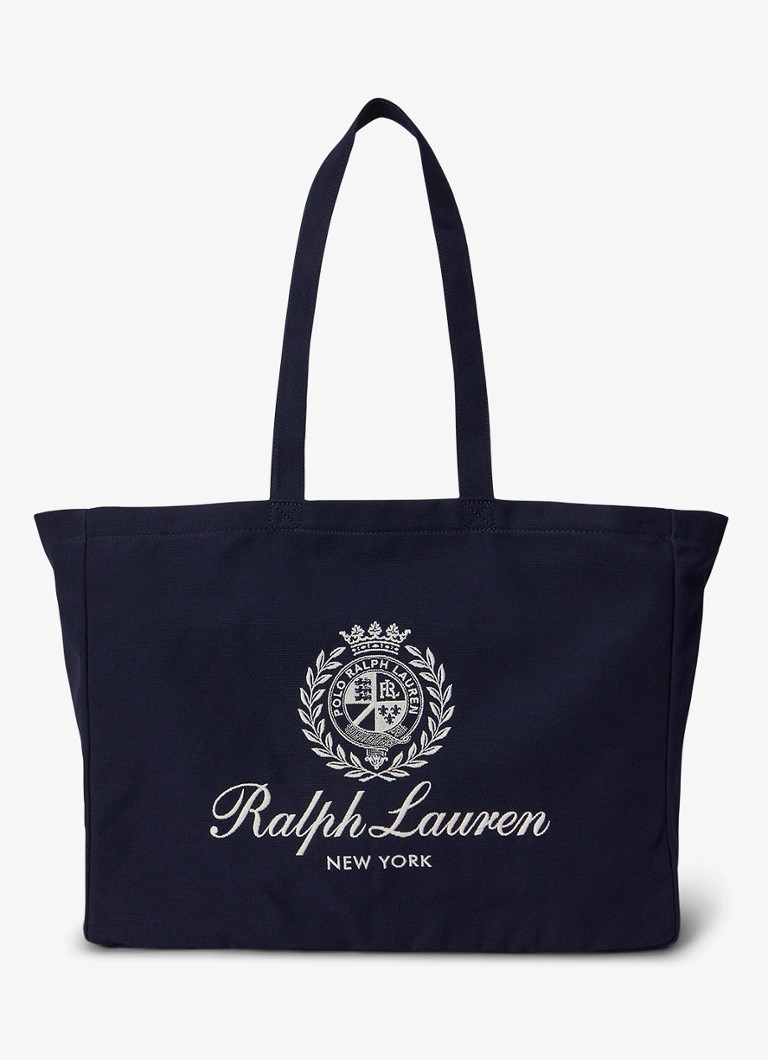 Ralph Lauren Heren Shopper met logoprint in de kleur Donkerblauw