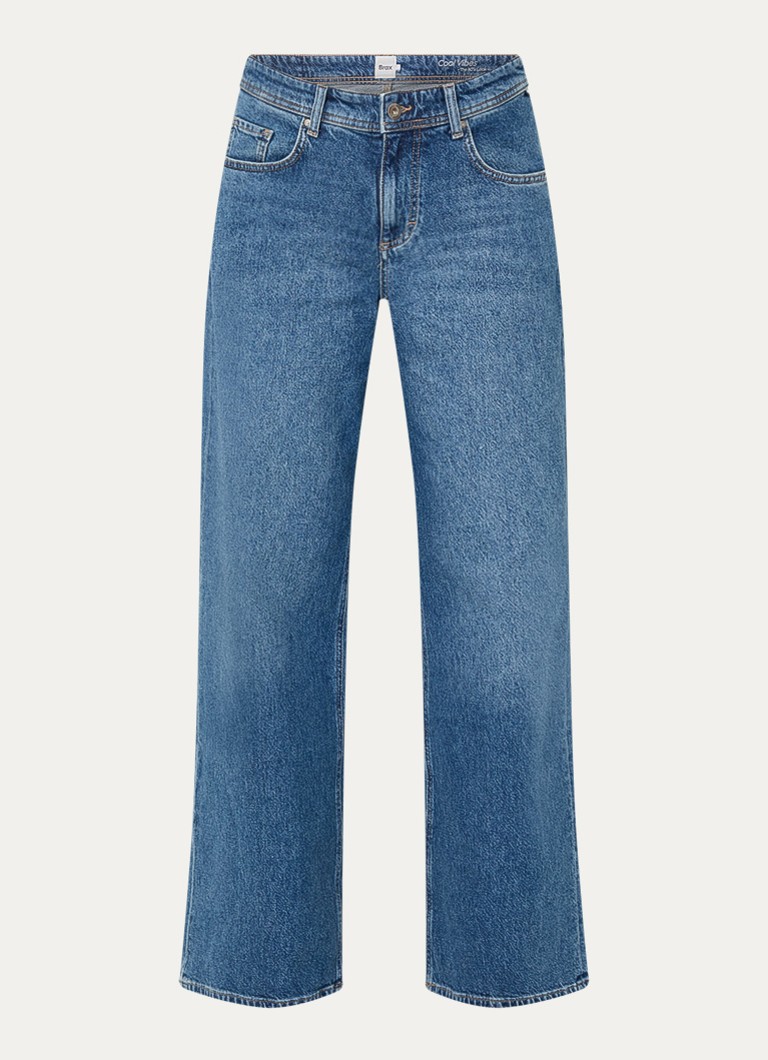 BRAX Dames Morgan high waist wide leg jeans met medium wassing in de kleur Indigo