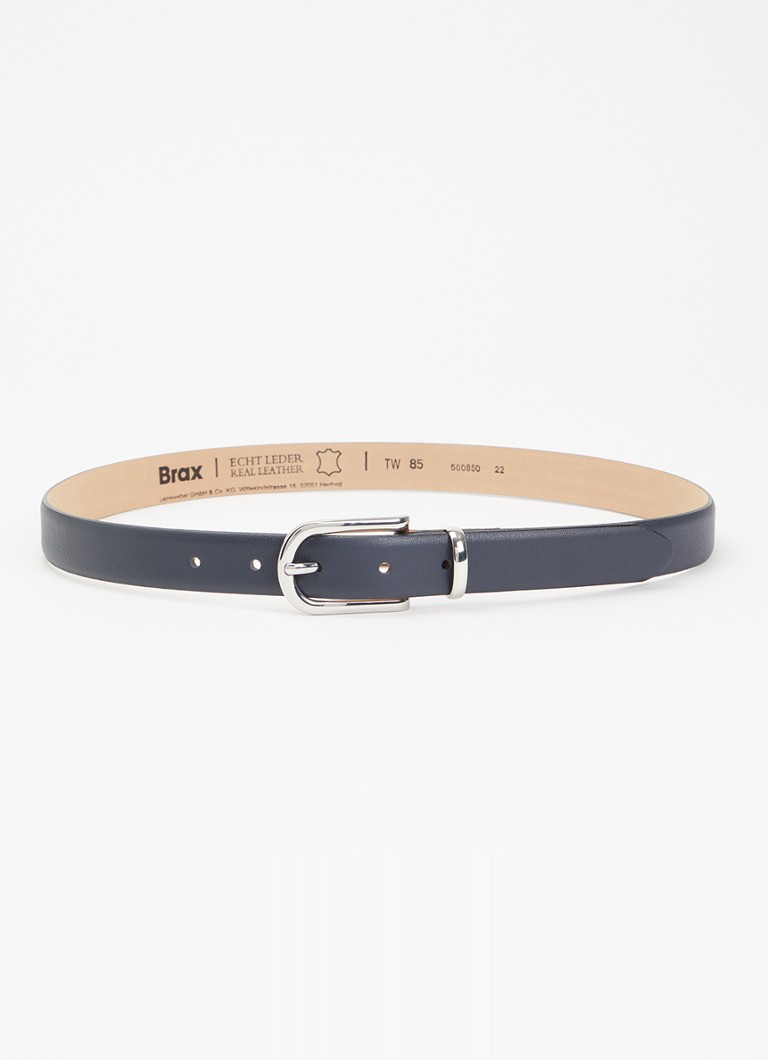 BRAX Dames Riem van leer in de kleur Donkerblauw