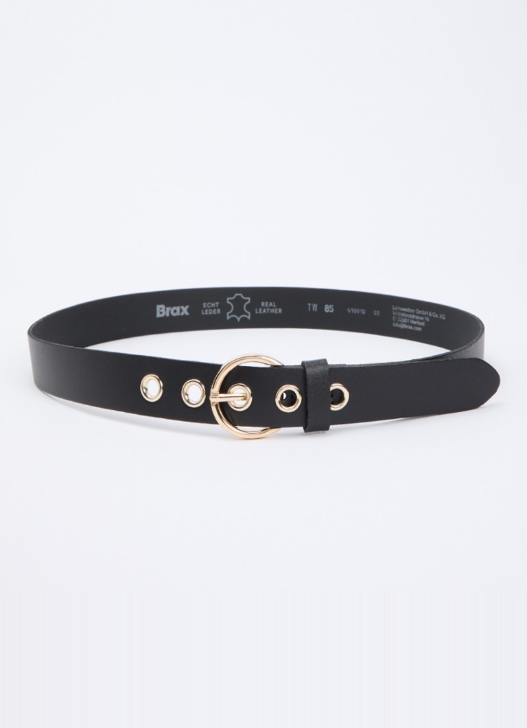 BRAX Dames Dob riem van leer in de kleur Zwart