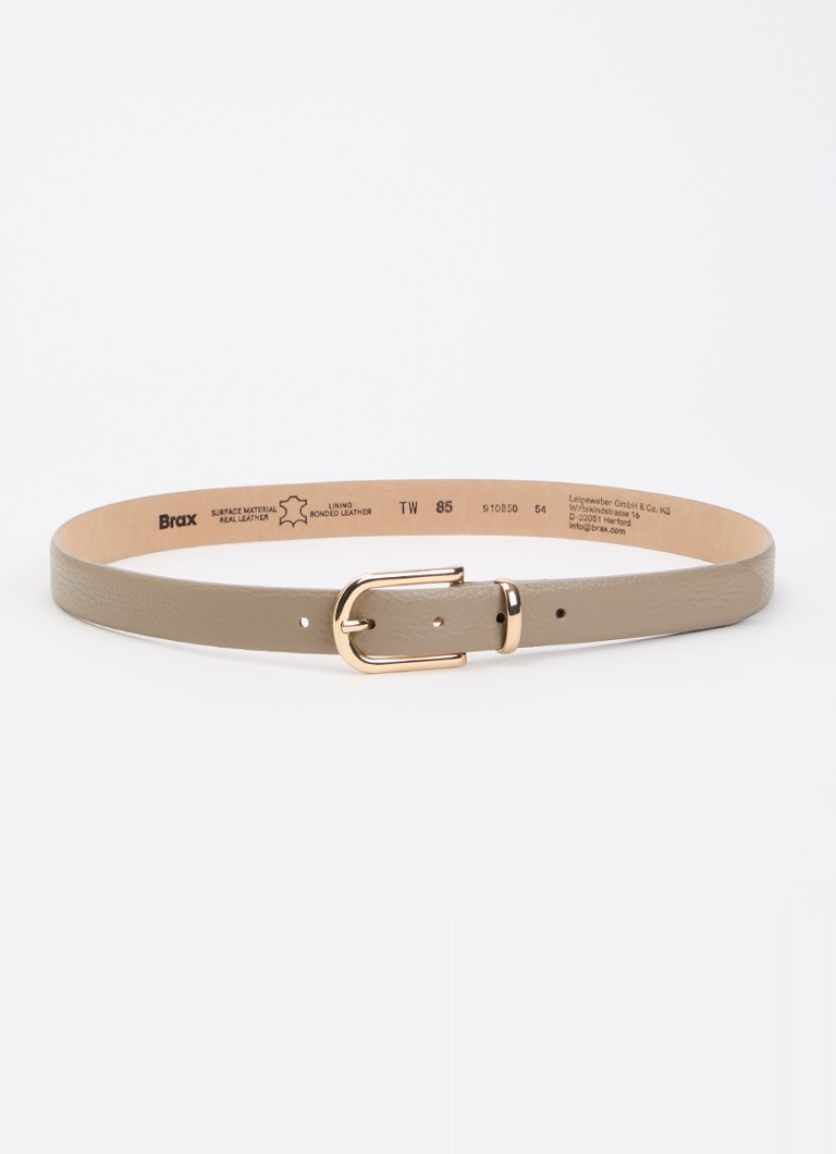 BRAX Dames Dob riem van leer in de kleur Donkerbeige