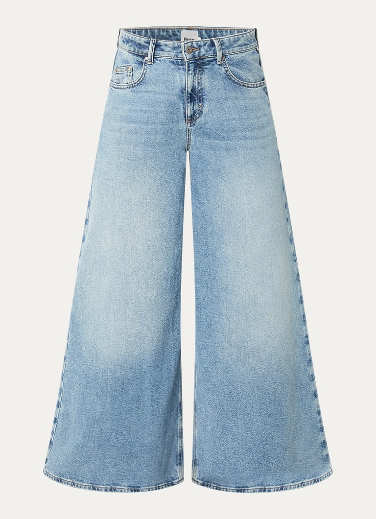 BRAX Dames March high waist wide leg jeans met steekzakken in de kleur Lichtblauw