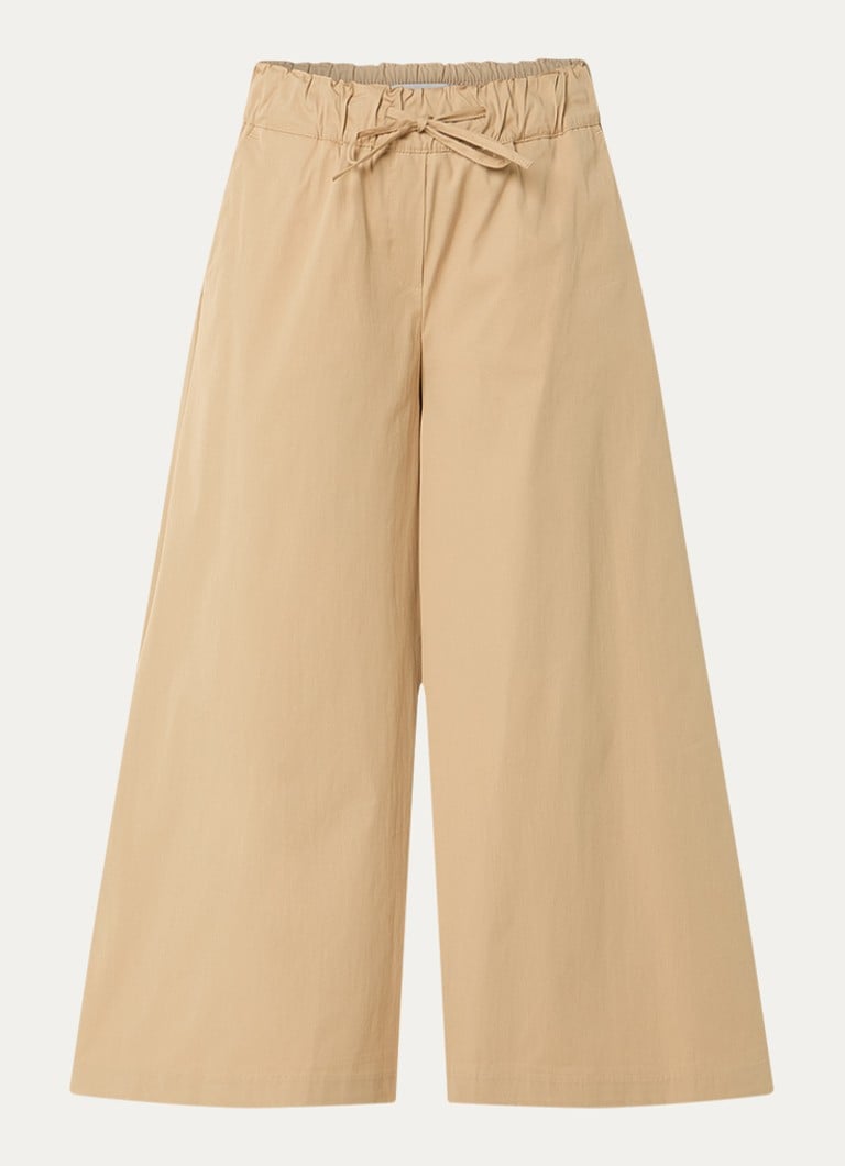 BRAX Dames Maja high waist wide fit broek met steekzakken in de kleur Camel