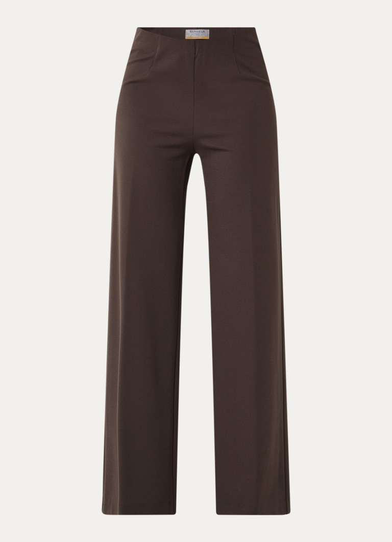 BRAX Dames Lillyth high waist straight fit broek in de kleur Chocoladebruin