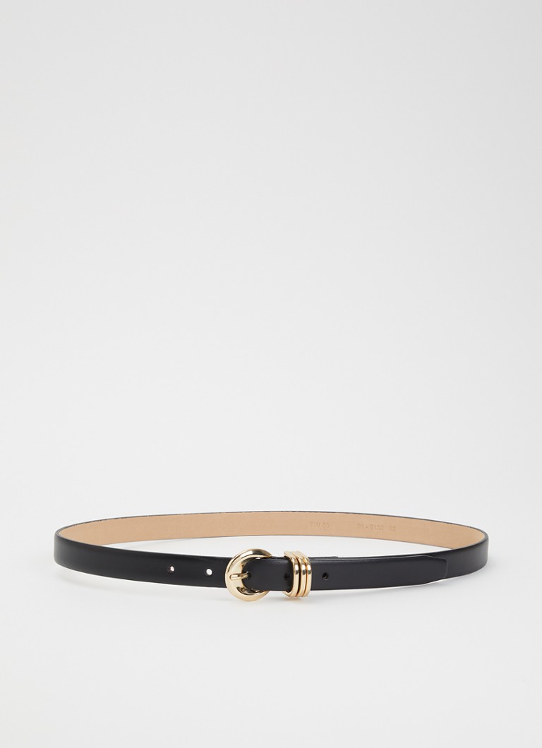 BRAX Dames Style riem van leer in de kleur Zwart