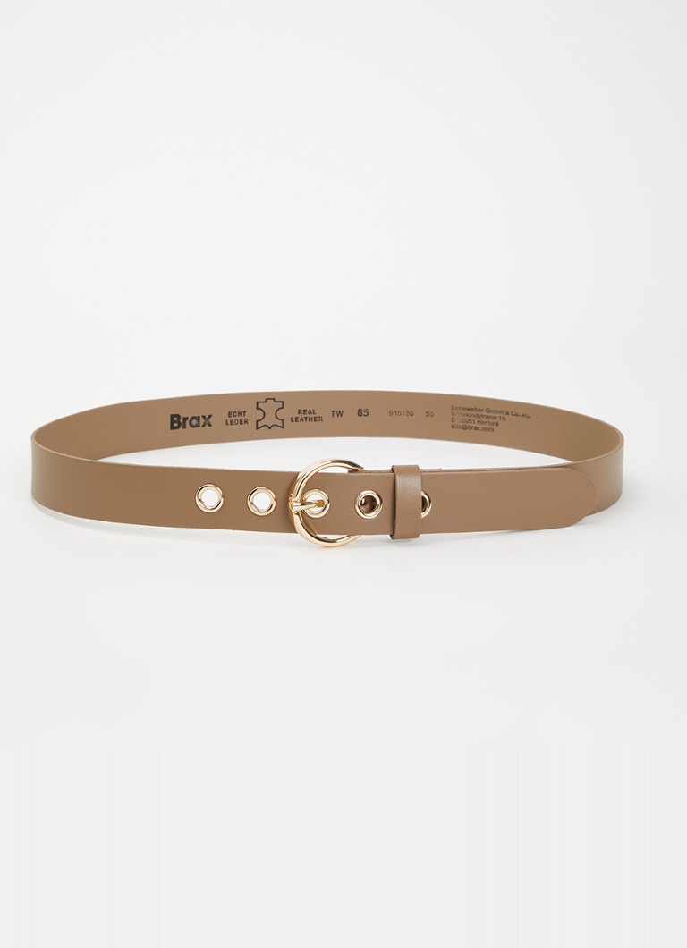 BRAX Dames Riem van leer in de kleur Donkerbeige