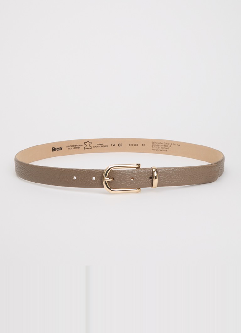 BRAX Dames Dob riem van leer in de kleur Zand