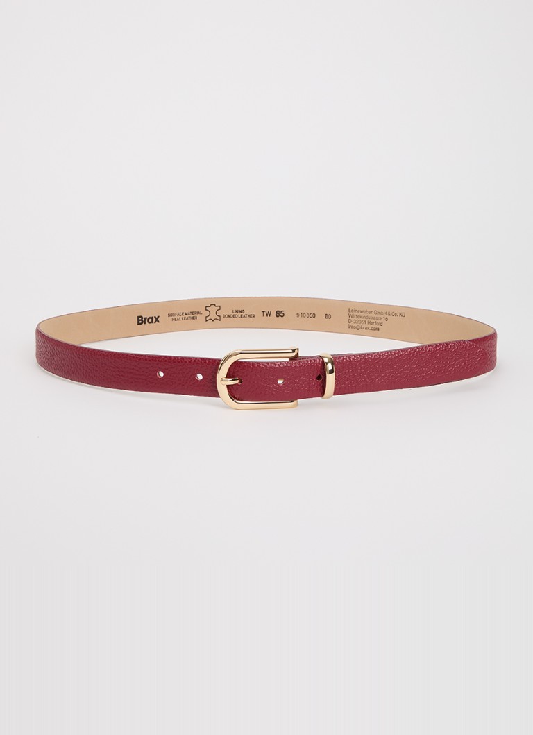BRAX Dames Dob riem van leer in de kleur Cranberryrood