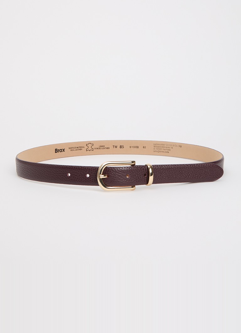 BRAX Dames Dob riem van leer in de kleur Aubergine