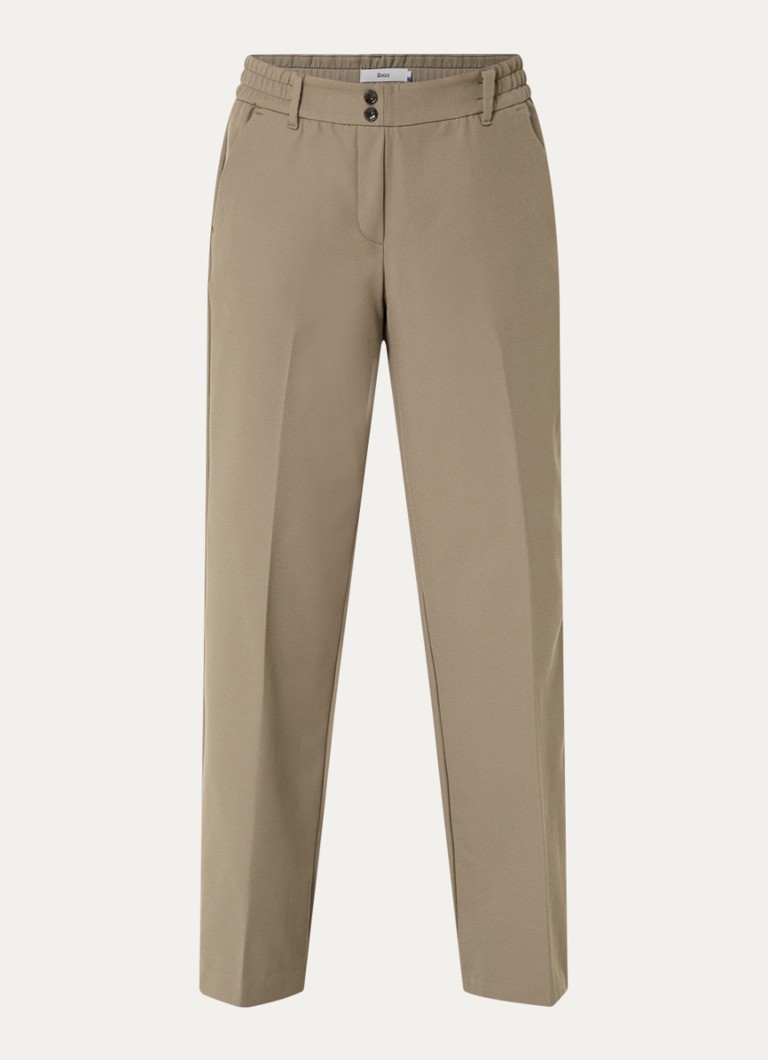 BRAX Dames Maine high waist slim fit pantalon met steekzakken in de kleur Beige