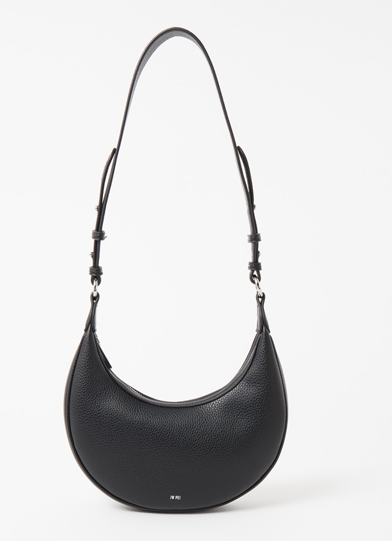 JW PEI Dames Carly Medium schoudertas met verstelbare schouderriem in de kleur Zwart, maat: one size