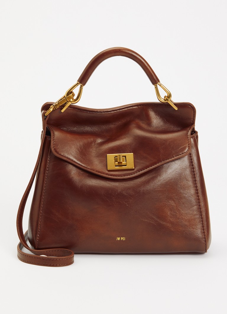 JW PEI Dames Lucia Classic handtas met afneembare schouderriem in de kleur Cognac, maat: 1SZ