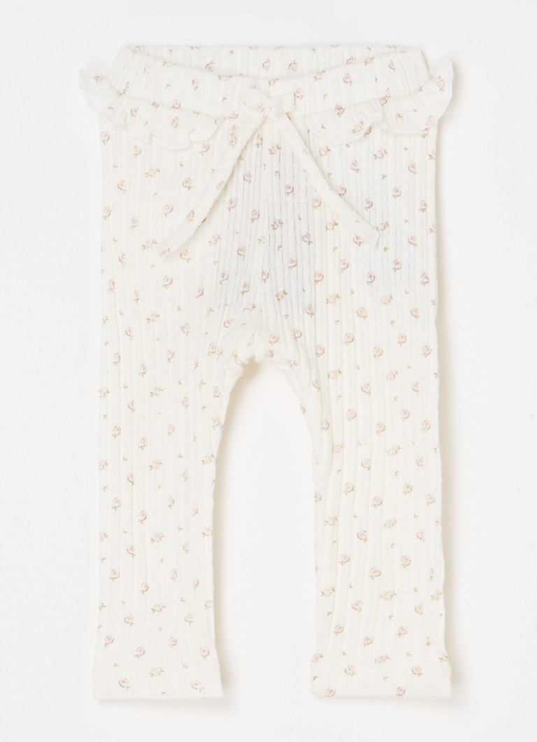 Lil 'Atelier Meisjes NBFHulla ribgebreide legging van katoen in de kleur Gebroken wit, maat: 62