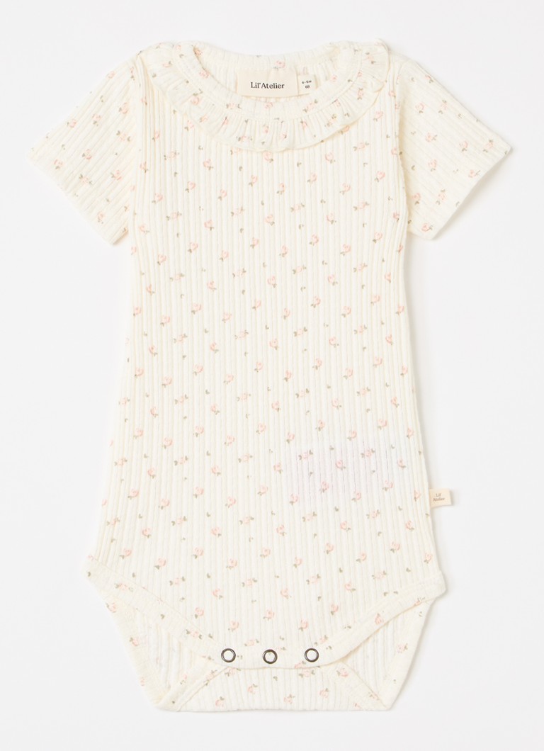 Lil 'Atelier Meisjes NBFHulla Hua romper van katoen in de kleur Gebroken wit, maat: 80