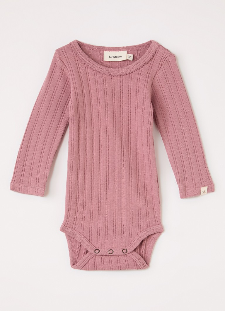 Lil 'Atelier Meisjes NBFRita romper in katoenblend in de kleur Roze, maat: 86
