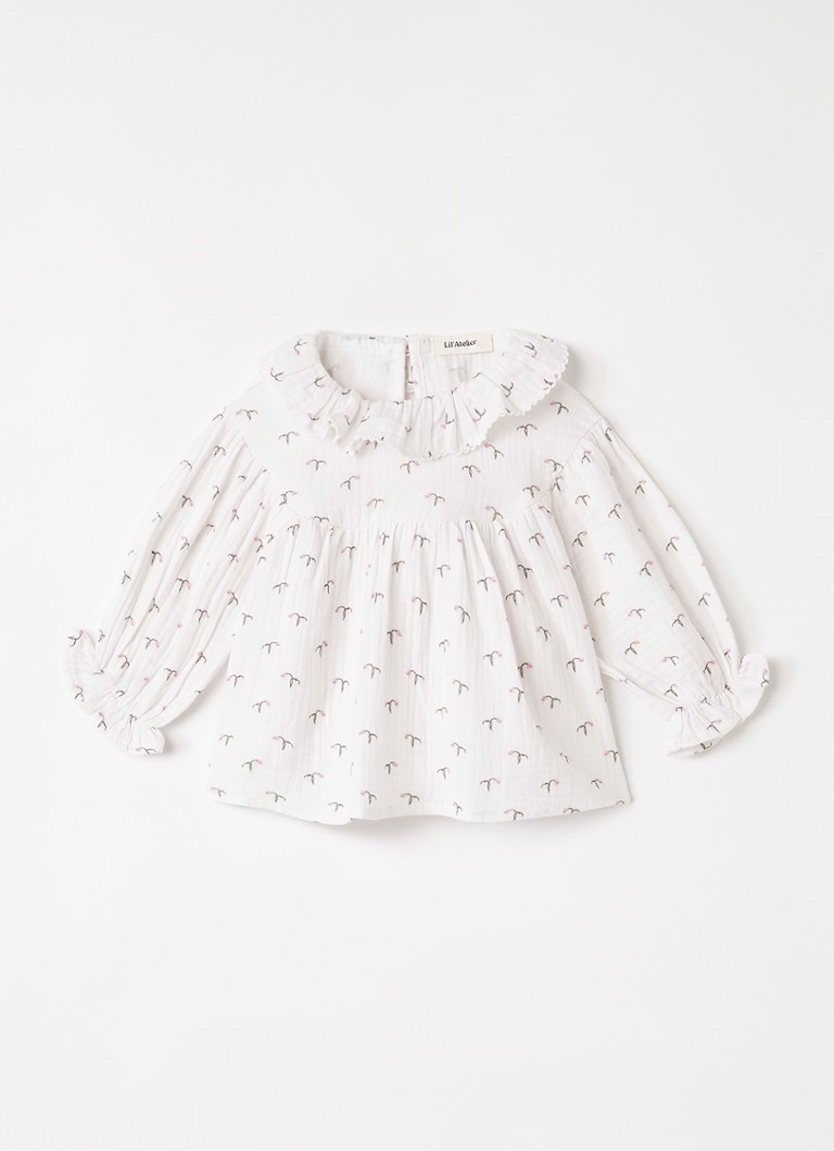 Lil 'Atelier Meisjes NBFSolina tuniek met borduring in de kleur Gebroken wit, maat: 56