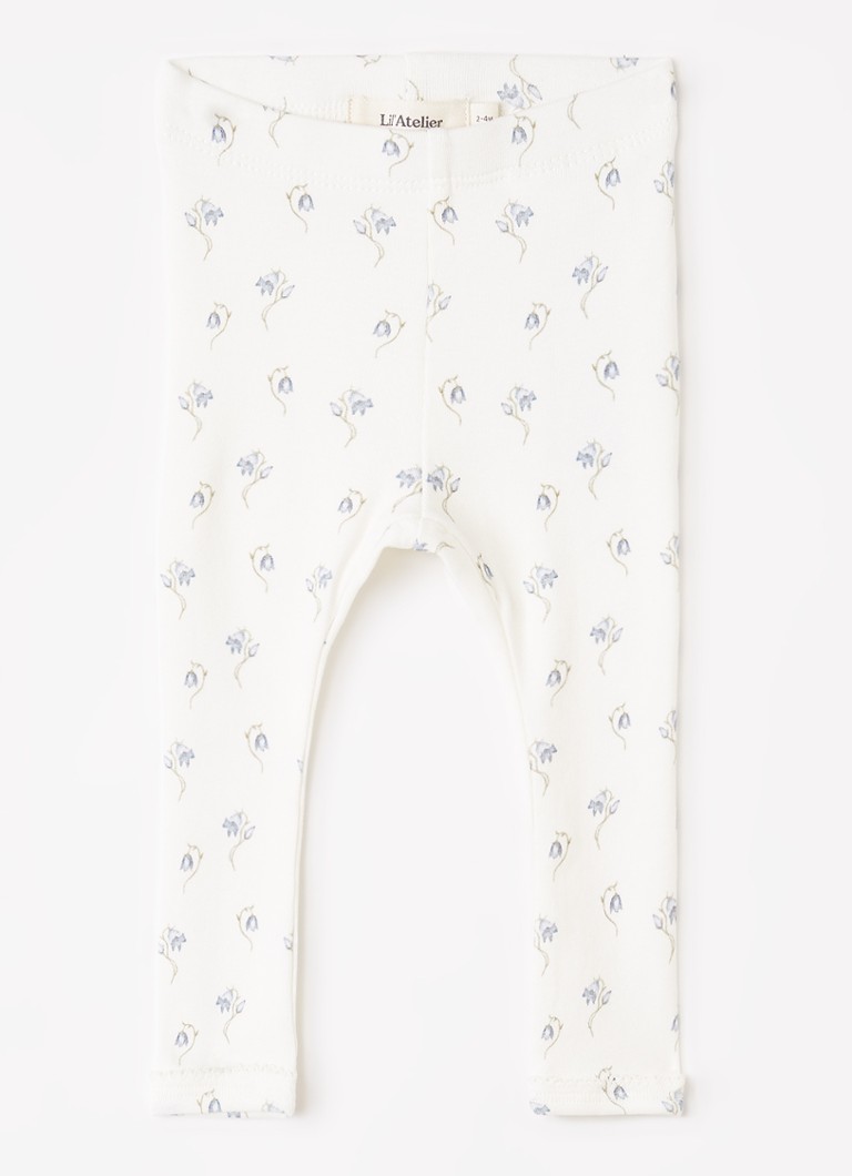 Lil 'Atelier Meisjes NBFGayo legging met print in de kleur Gebroken wit, maat: 86