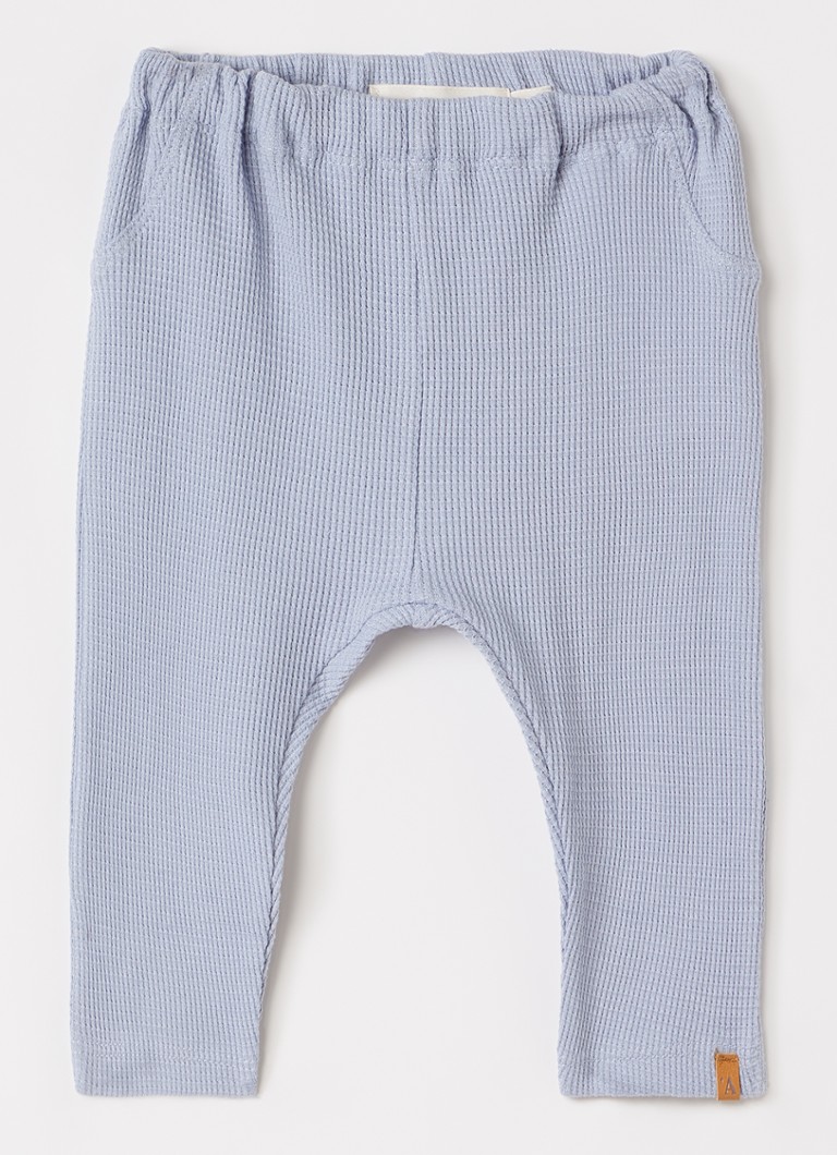 Lil 'Atelier Jongens NBMBalto loose fit broek met structuur in de kleur Blauwgrijs, maat: 80
