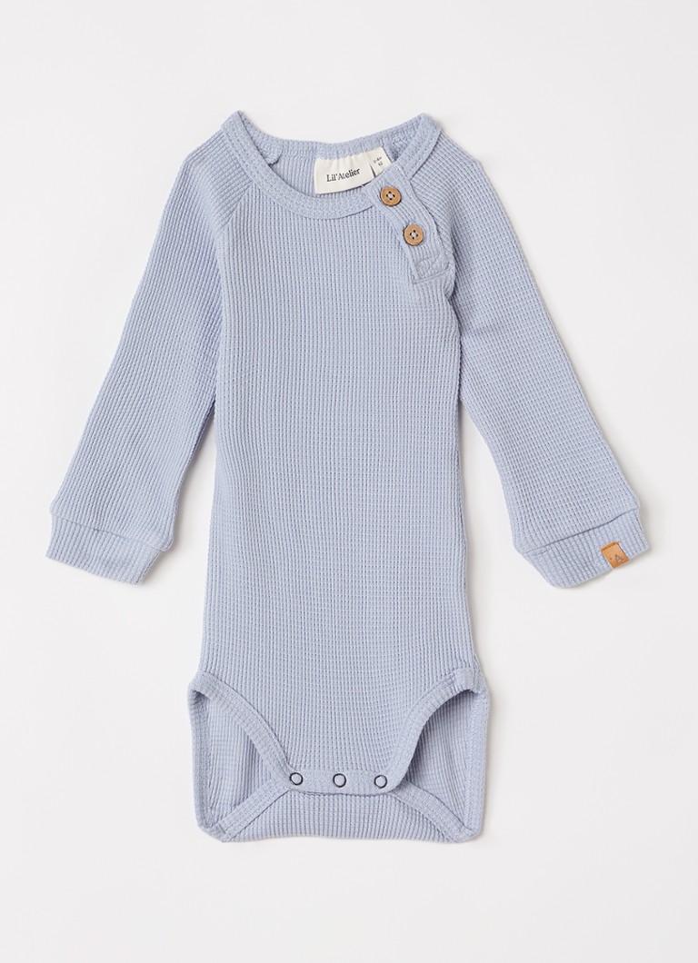 Lil 'Atelier Jongens NBMBalto romper met structuur in de kleur Lichtblauw, maat: 86