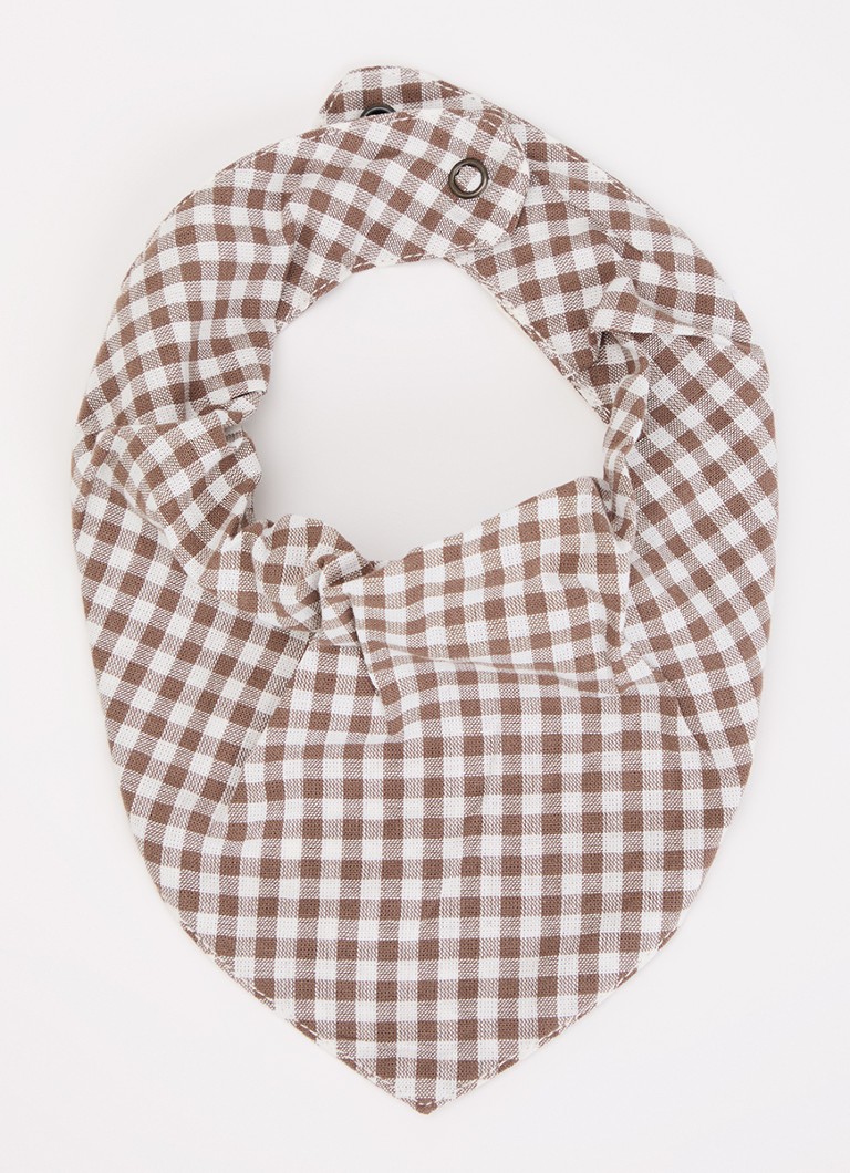 Lil 'Atelier Meisjes NBMTallula Bib sjaal met ruitdessin in de kleur Lichtbruin, maat: ONE SIZE
