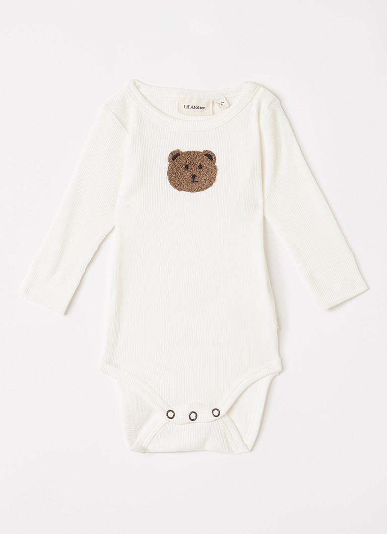 Lil 'Atelier Meisjes NBNTonto romper met borduring in de kleur Gebroken wit, maat: 86