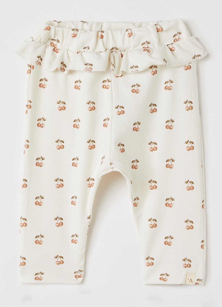 Lil 'Atelier Jongens NBFLayo legging met print in de kleur Gebroken wit, maat: 80