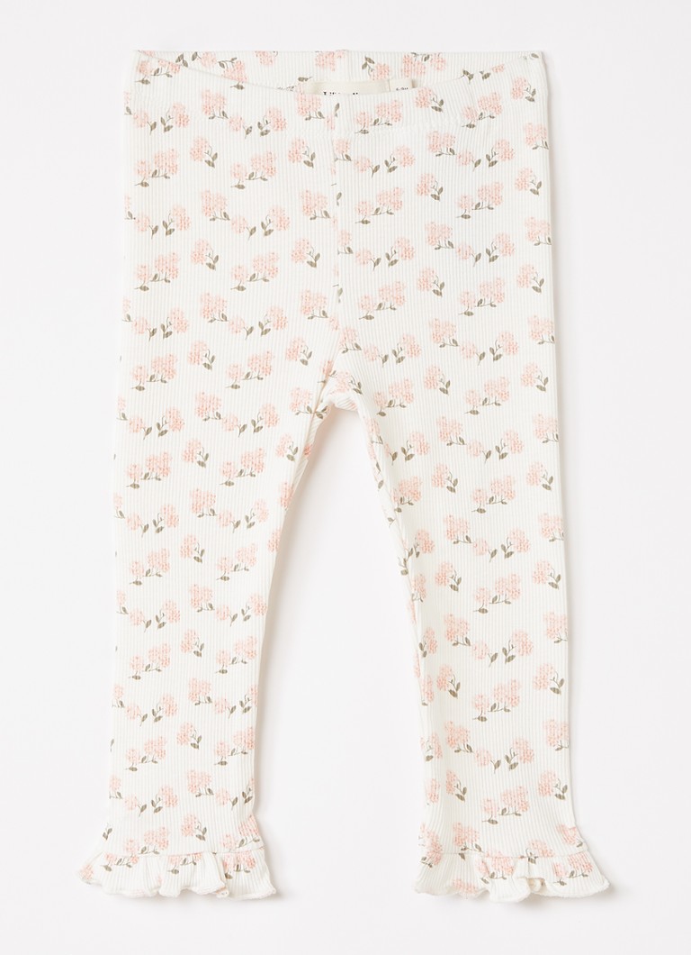 Lil 'Atelier Meisjes NBFGago legging met bloemenprint in de kleur Gebroken wit, maat: 86