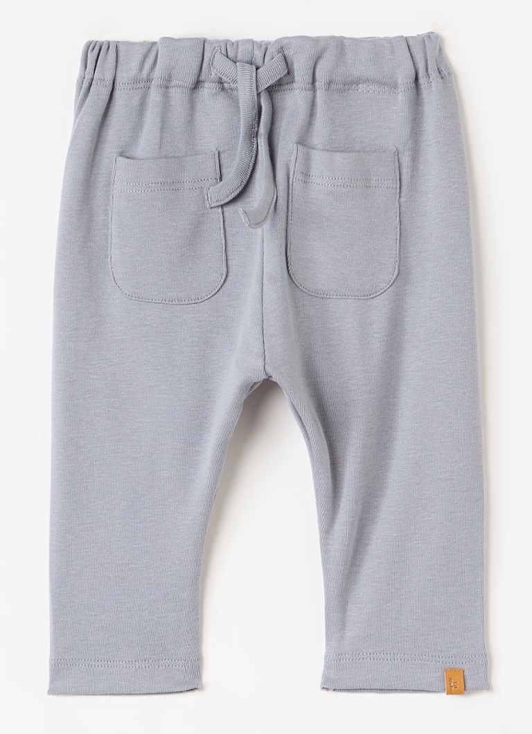 Lil 'Atelier Jongens NBMGeo straight fit babybroek met trekkoord in de kleur Taupe, maat: 86