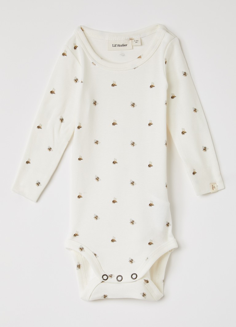 Lil 'Atelier Meisjes NBNGayo romper met print in de kleur Gebroken wit, maat: 74