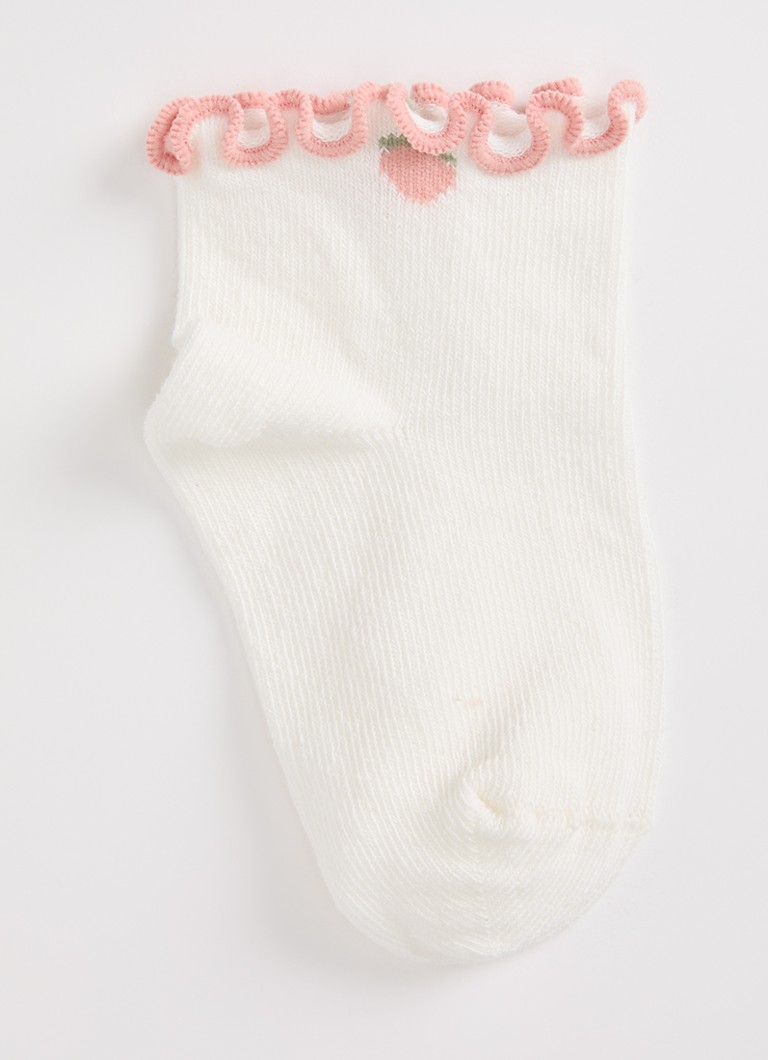 Lil 'Atelier Meisjes NMFFiducia sokken in katoenblend in de kleur Gebroken wit, maat: 62/68