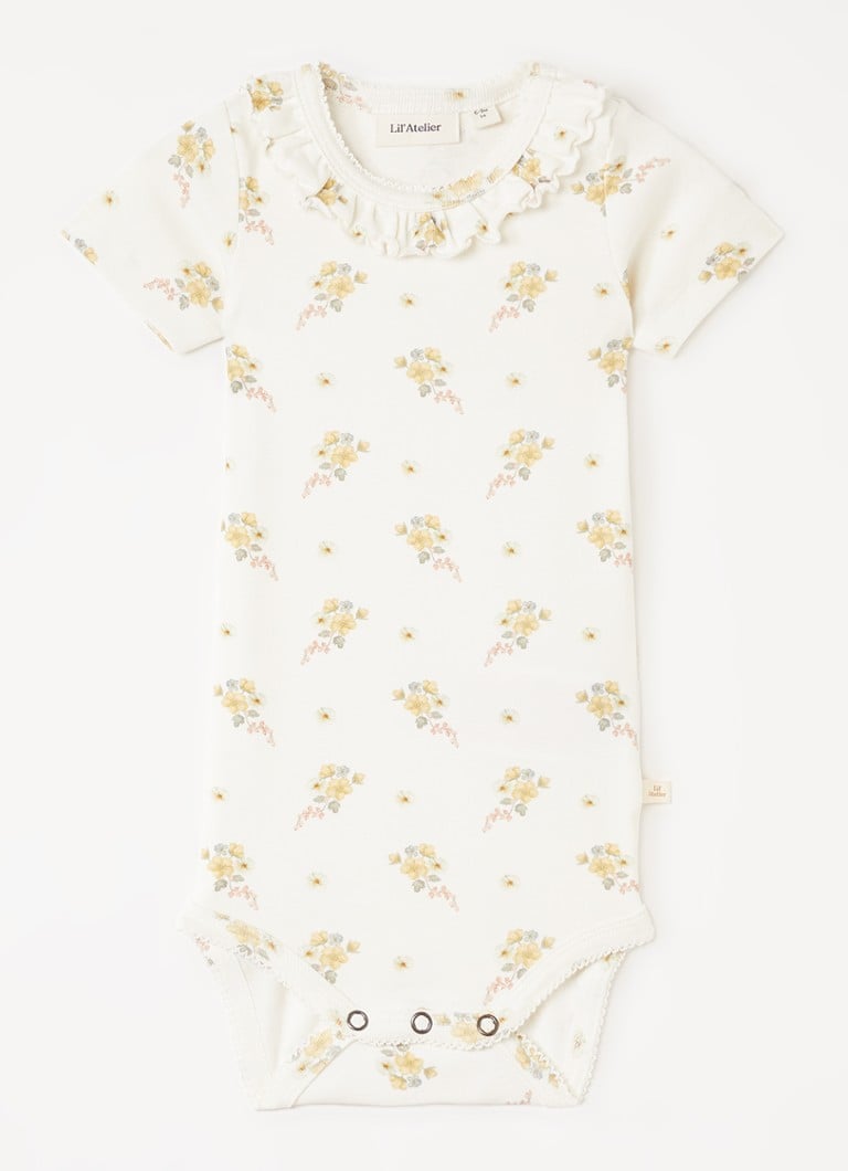 Lil 'Atelier Meisjes NBFGayo SIo romper met bloemenprint in de kleur Ivoor, maat: 68