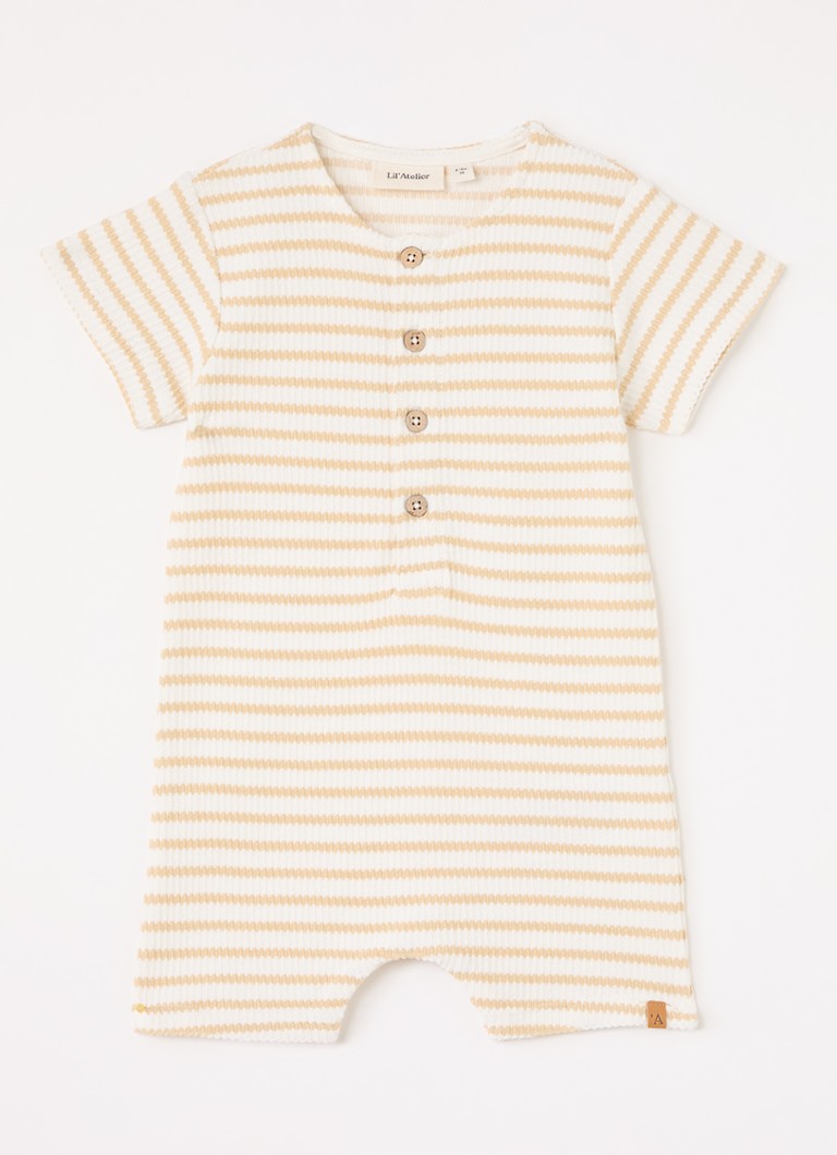 Lil 'Atelier NBMTadeo babypak met streepprint in de kleur Ivoor, maat: 74