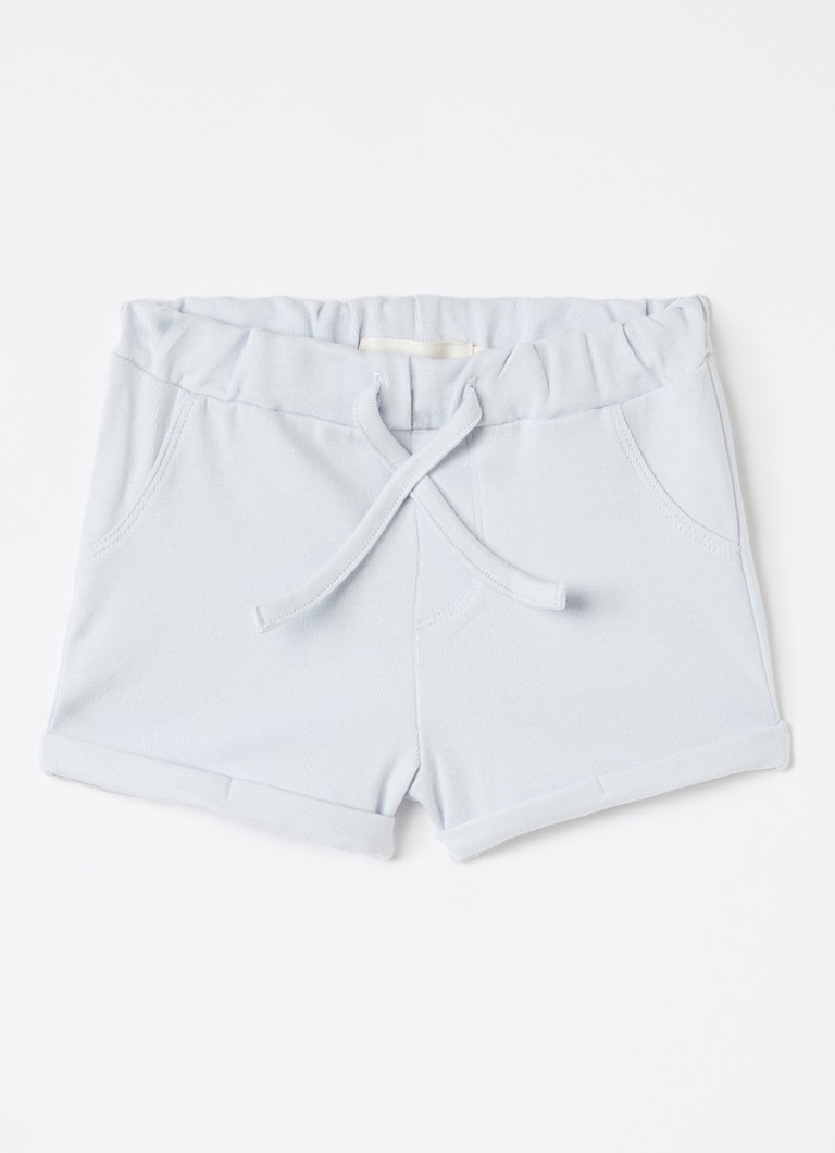 Lil 'Atelier Jongens NBNLalo Tom straight fit korte broek met trekkoord in de kleur Lichtblauw, maat: 80