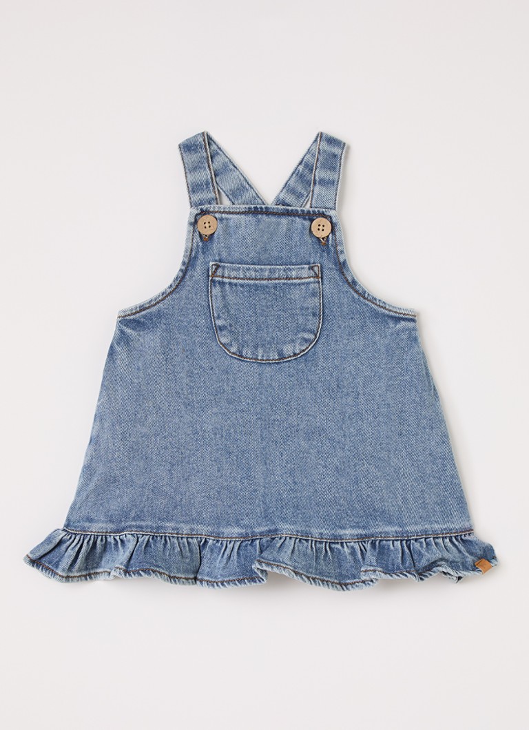 Lil 'Atelier Meisjes NBFKarole denim jurk in de kleur Indigo, maat: 74