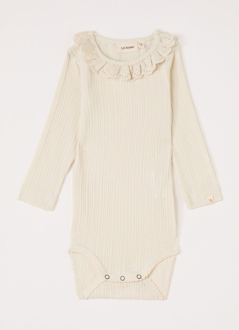 Lil 'Atelier Meisjes NBFLuva romper met kraag in de kleur Gebroken wit, maat: 56