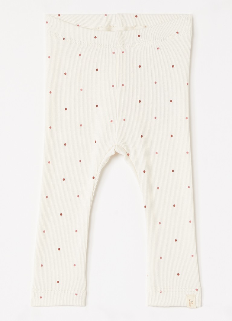 Lil 'Atelier Meisjes NBFGago slim fit legging met stippenprint in de kleur Ivoor, maat: 62