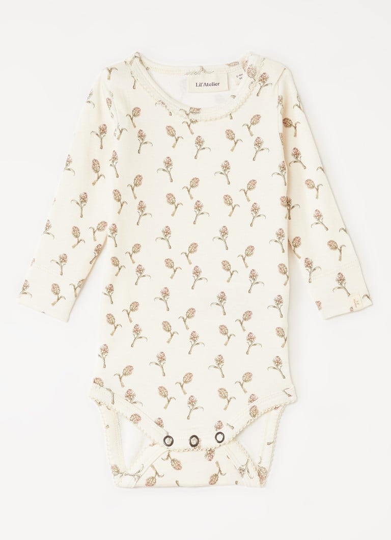 Lil 'Atelier Meisjes NBFGayo Sig romper met bloemenprint in de kleur Ivoor, maat: 68