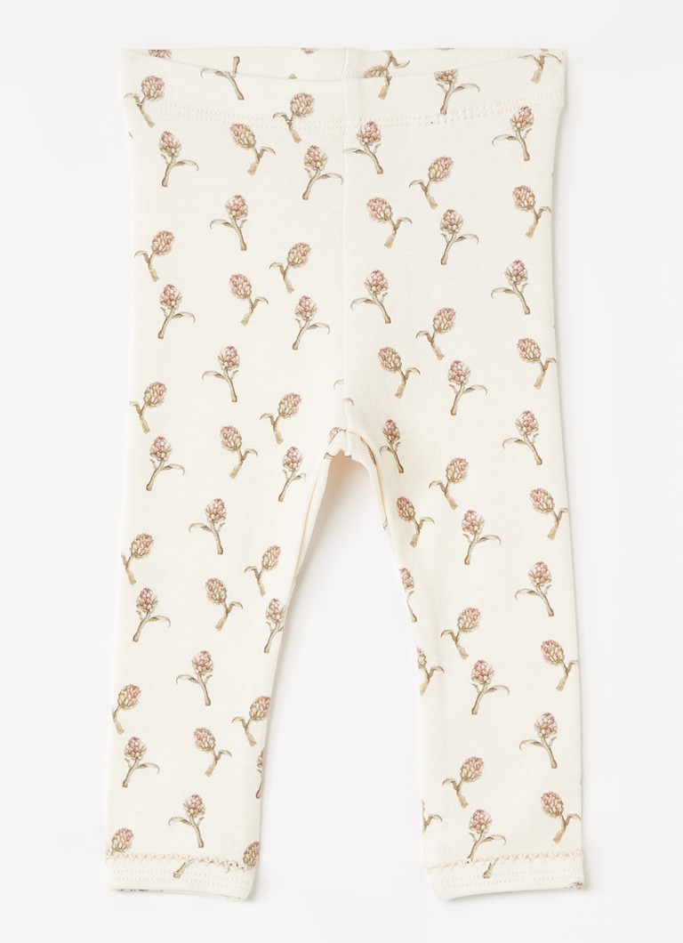 Lil 'Atelier Meisjes NBFGayo slim fit legging met print in de kleur Ivoor, maat: 62
