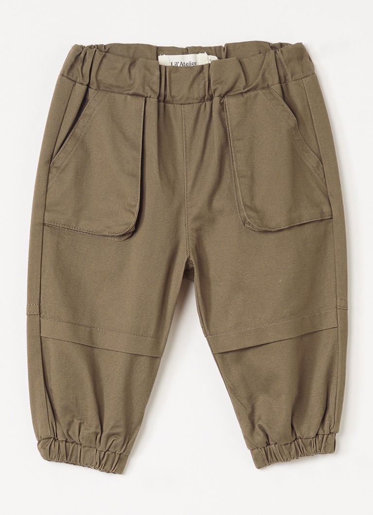 Lil 'Atelier Jongens NBMNage tapered fit cargobroek met steekzakken in de kleur Bruin, maat: 62