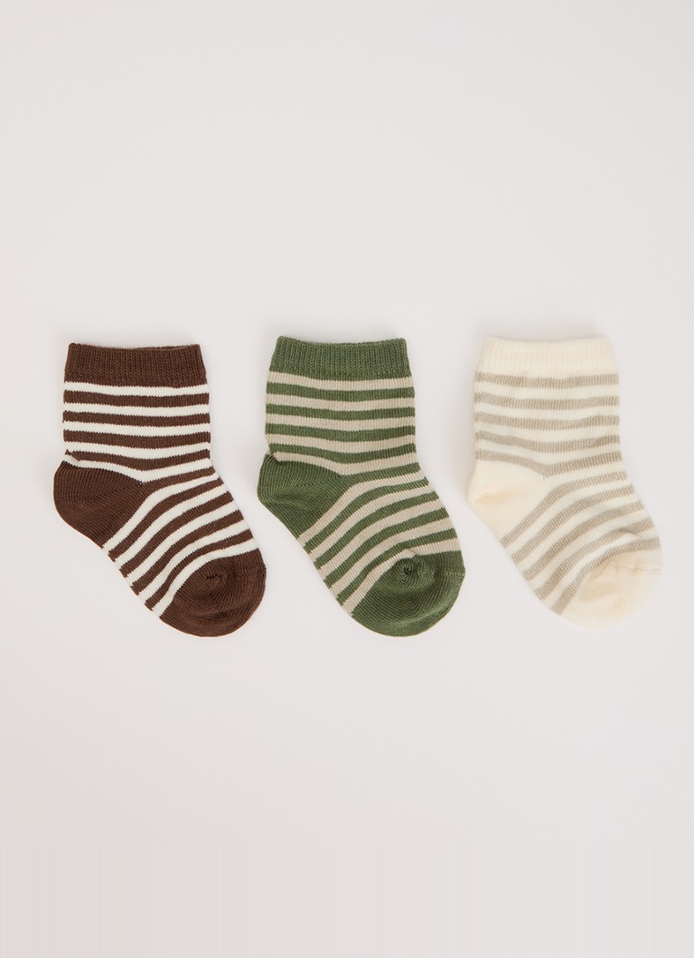 Lil 'Atelier Jongens NBMRossa sokken in 3-pack in de kleur Ivoor, maat: 62/68