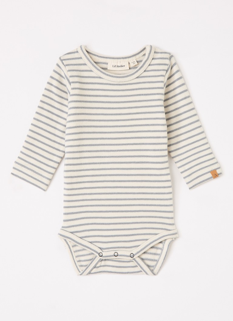 Lil 'Atelier Meisjes NBMThoro Keo romper met streepprint in de kleur Ivoor, maat: 86
